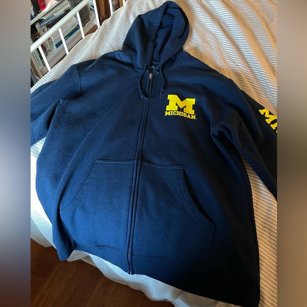 Michigan zip up. UNISEX. Perfect Pennant Hoodie DIY jacket.